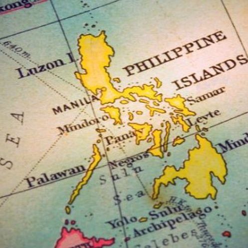 A photo of the map of the Philippines