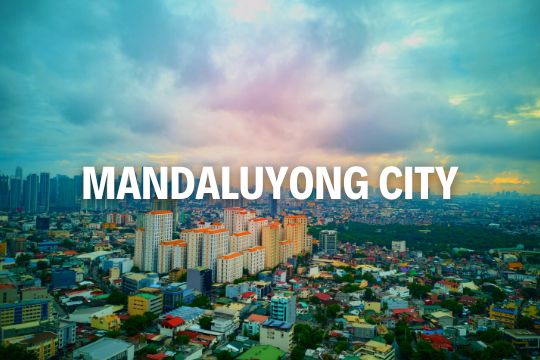 An aerial view of Mandaluyong City that also shows other cities